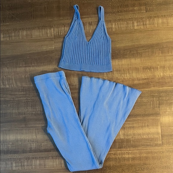aerie Other - Aerie Blue Ribbed Lounge Set